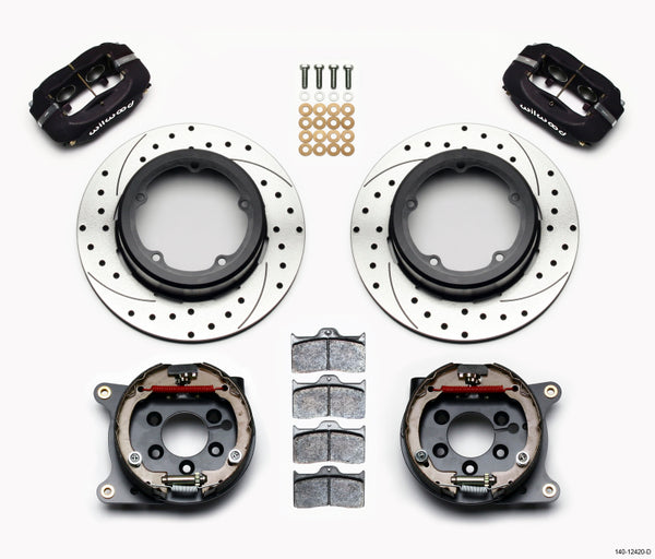 Wilwood Forged Dynalite P/S Park Brake Kit Mopar/Dana 2.50in Off w/Snap Ring Brng main image 0