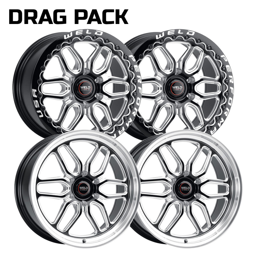 Weld Racing Laguna 6 Drag Pack - 15-23 F150 - 17"-20" Beadlock
