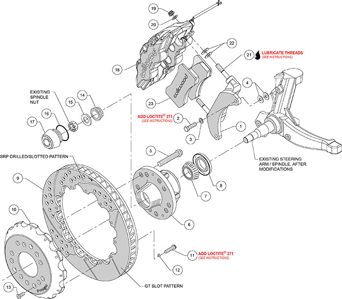 Wilwood 14" Front Aero 6 - 82-03 S10 Truck / 82-97 SUV