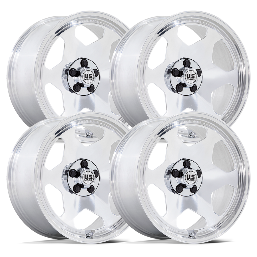 US Mag UC144 OBS Polished Set - 88-98 OBS - Staggered 20"-22"