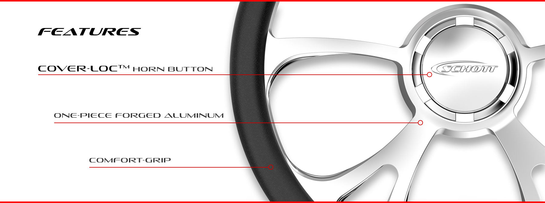 Schott 3-6-9 Steering Wheel - 15"