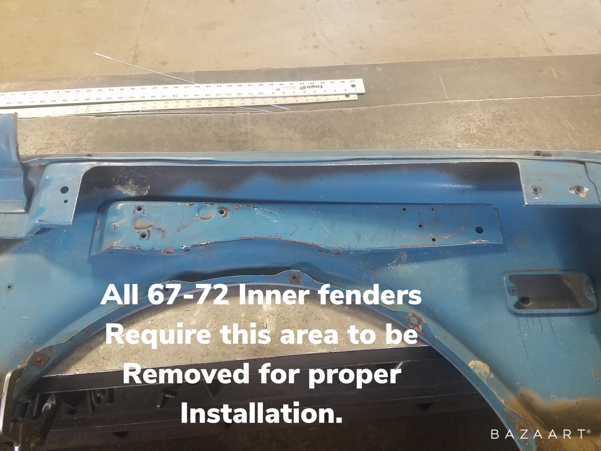 Hart Fab Inner Fenders for 22" Wheel - 67-72 C10