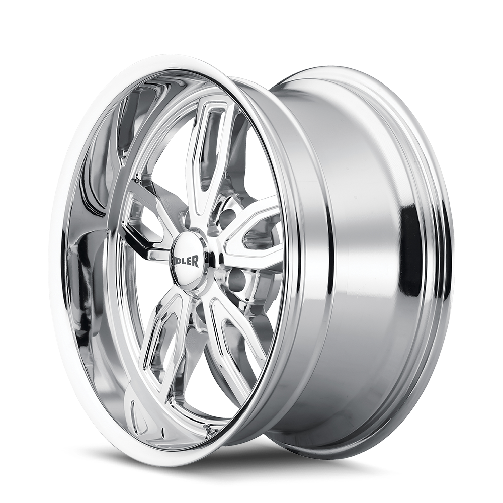 Ridler 608 Chrome Set - 63-87 OBS - Staggered 20"