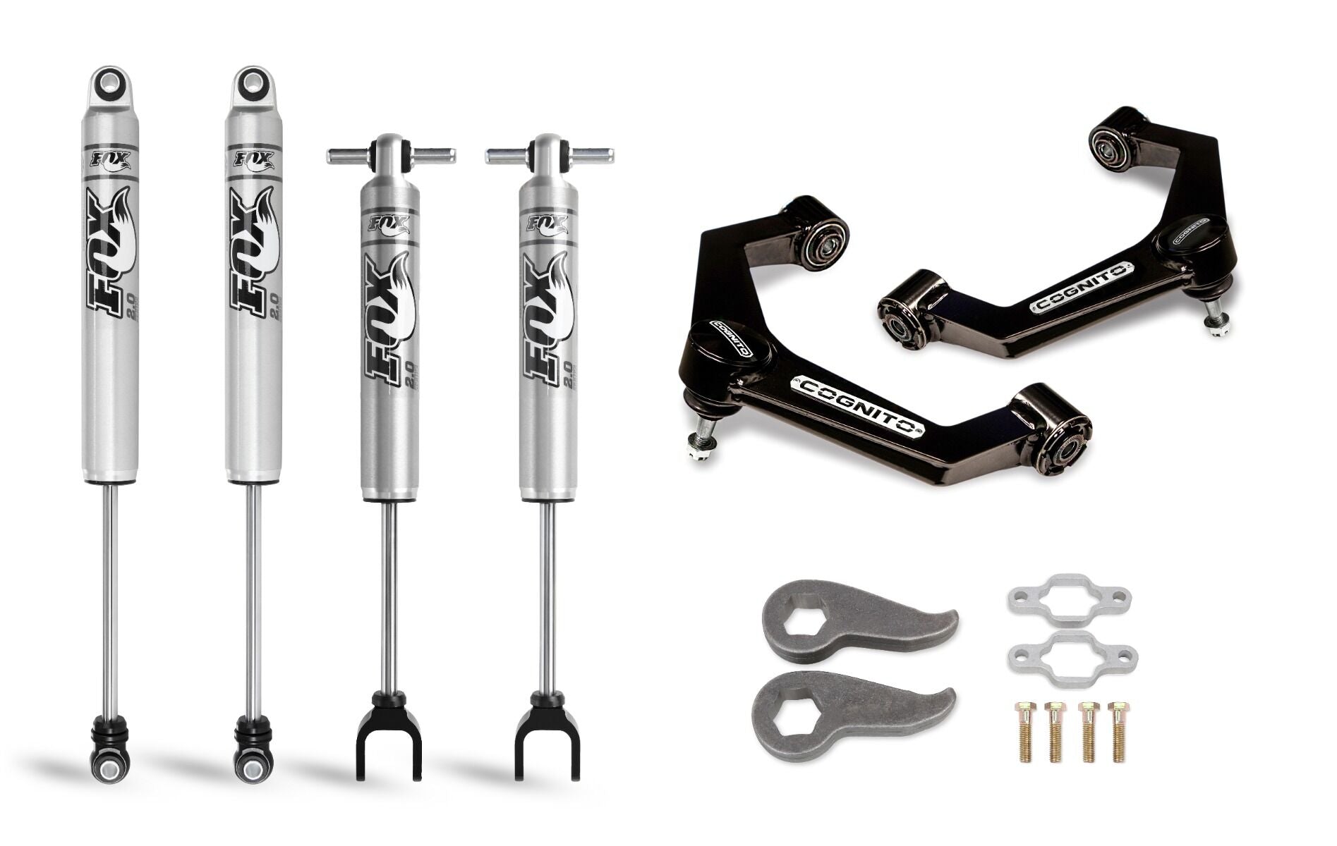 Cognito Premier Leveling Kit, 3" - 2.0 IFP Fox Shocks - 11-19 GM 2500/3500
