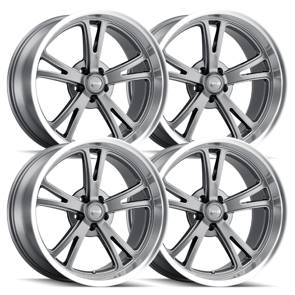 Ridler 606 Gray Set - 63-87 C10 - Staggered 18"-20"