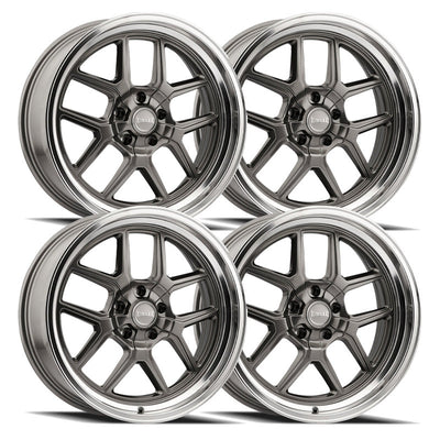Ridler 610 Gray Set - 88-98 OBS - Staggered 20"
