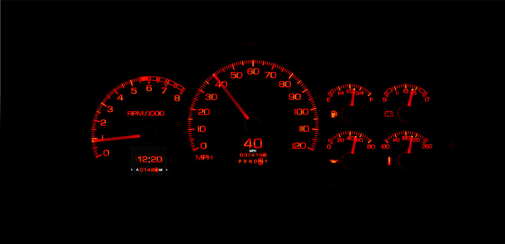 Dakota Digital RTX Gauges - 95-98 GM Truck / 95-99 SUV