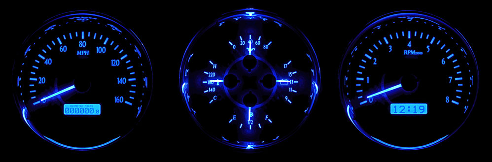 Dakota Digital VHX Universal 5" Round Trio Gauges