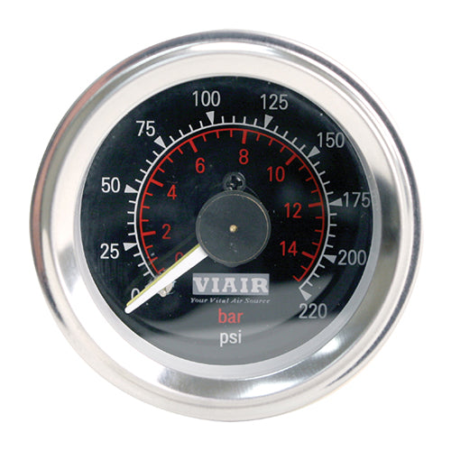 VIAIR 2" Dual Needle Gauge - 220 PSI