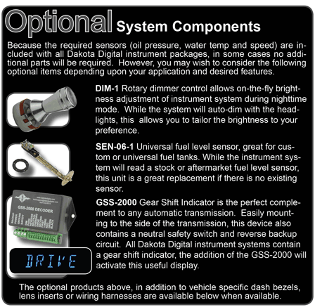 Dakota Digital VFD Gauges - 88-94 CK