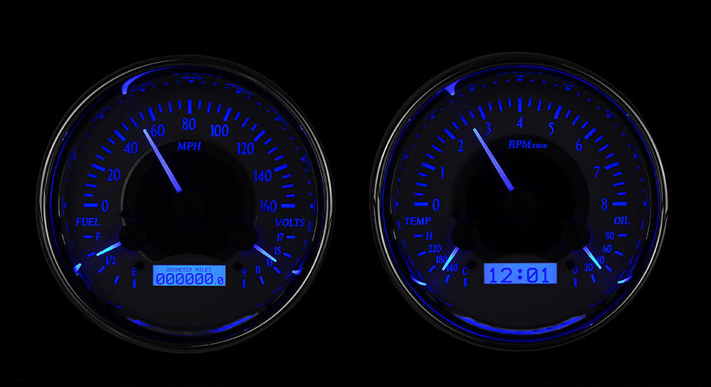 Dakota Digital VHX Universal Dual Round Gauge Set VHX-1014