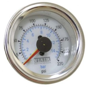 VIAIR 2" Dual Needle Gauge - 220 PSI
