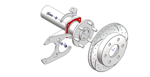 MFG Rear Disc Kit (For 11" Drum) - 88-98 GM Truck / SUV (6-Lug)