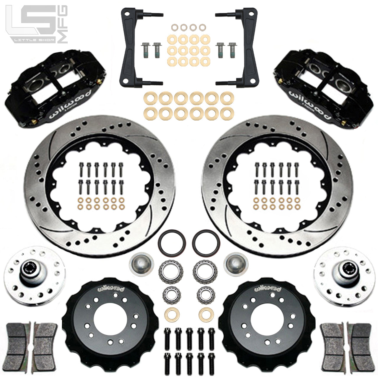 MFG 5-Lug 14" Front Big Brake Kit - 88-98 2wd GM Truck / SUV