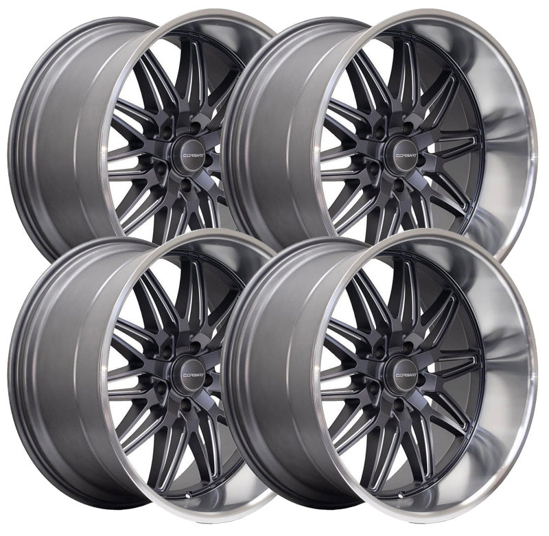 Corsart Alcatraz Gunmetal R508 Set - 63-87 C10 - Staggered 20