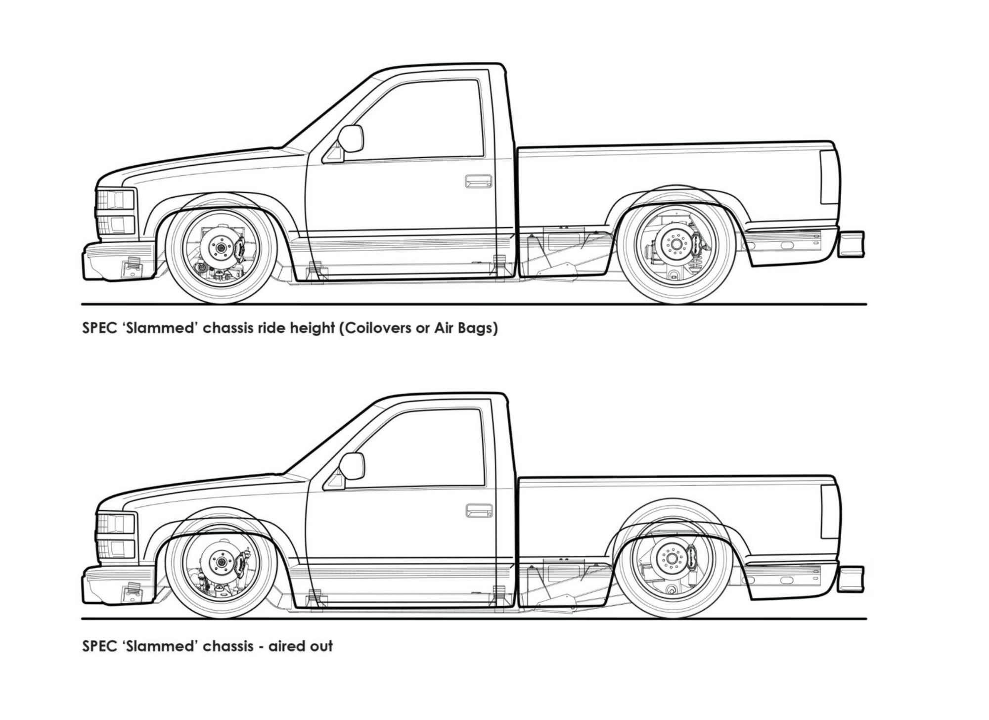 Roadster Shop Slammed SPEC Chassis - 88-98 GM Truck