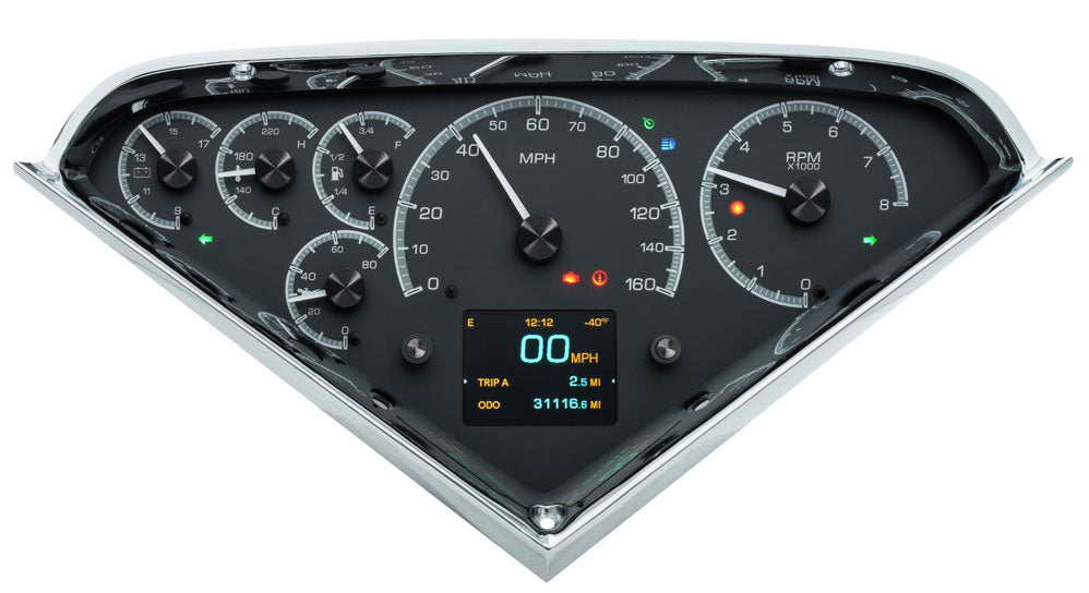 注目ブランド Gauges Analog HDX Digital Dakota VHX-55C-PU Chevy 55-59 ジャケット・アウター