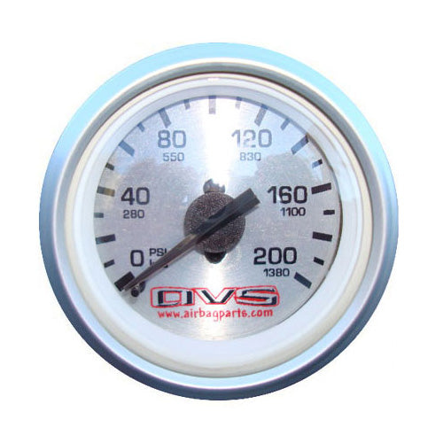 AVS 2" Single Needle Gauge - 200 PSI
