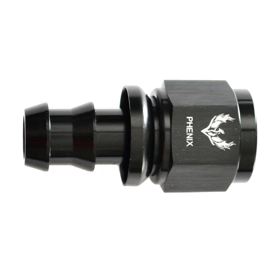 Phenix Push-Lok Swivel Hose End, -6 AN, Straight