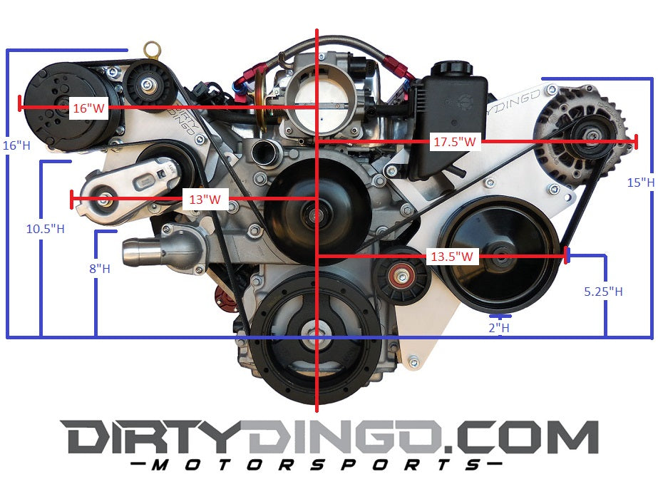 Dirty Dingo Bracket Combo Kit (AC/Type2 PS/ALT) - All LS