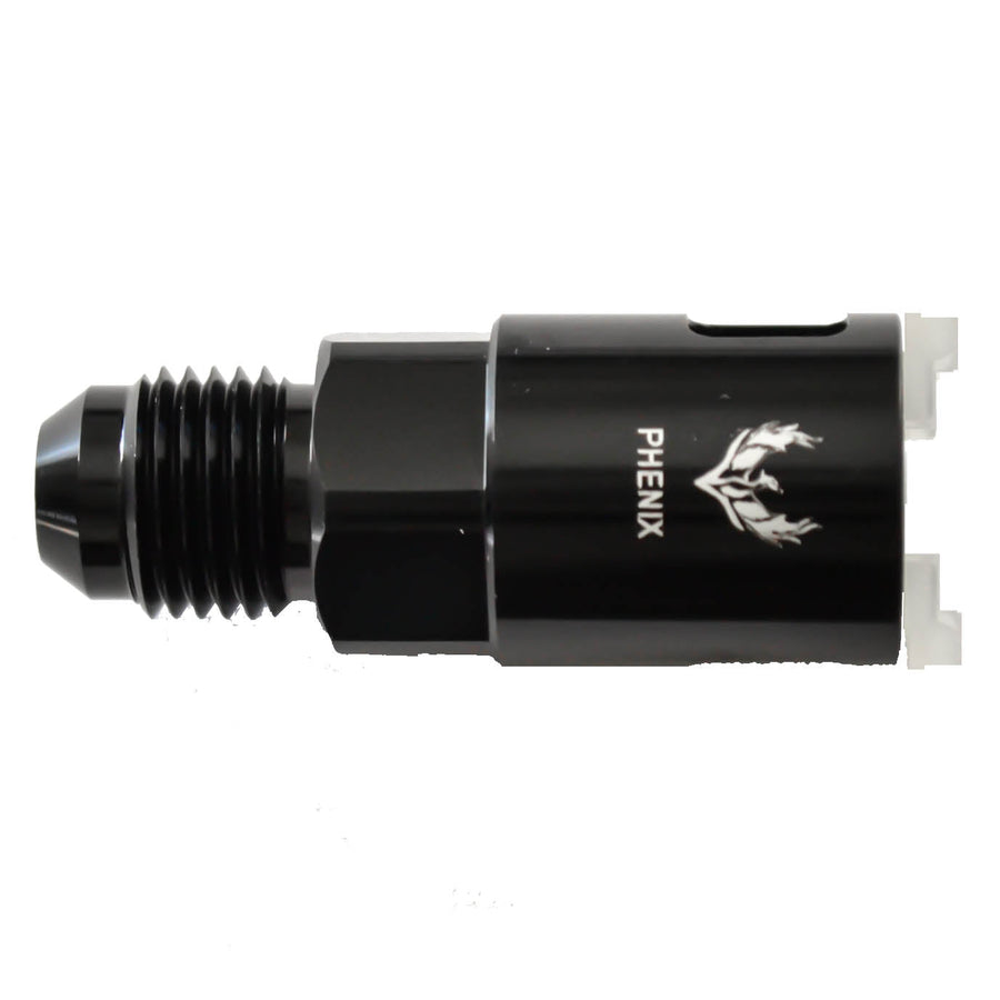 Phenix Fuel Rail Fitting (Clip-On), -6 AN to 3/8 Tube