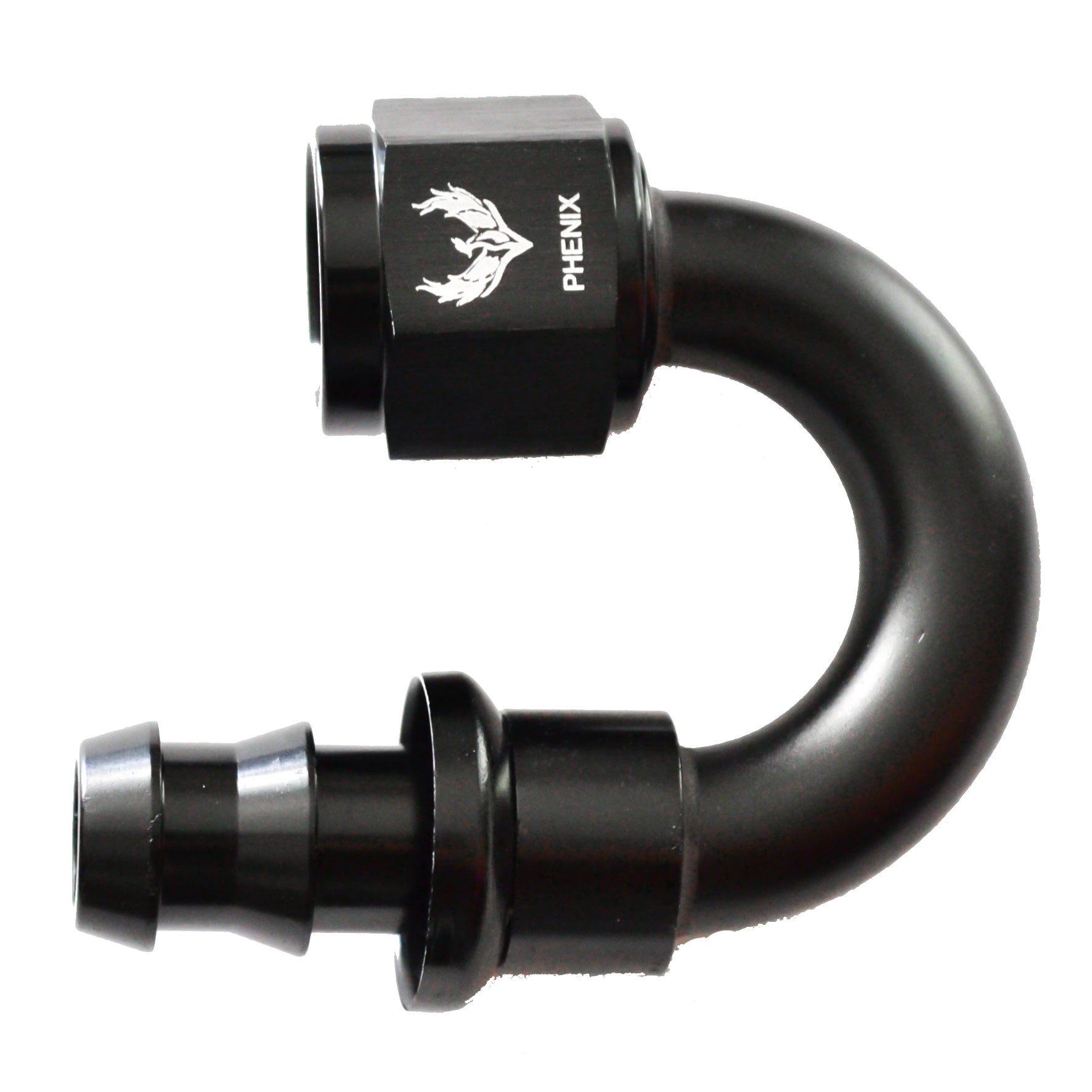 Phenix Push-Lok Swivel Hose End, -6 AN, 180 Degree