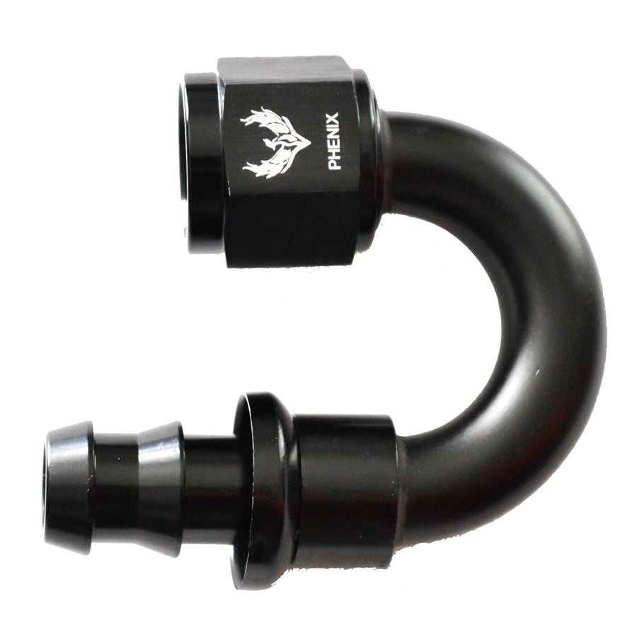 Phenix Push-Lok Swivel Hose End, -6 AN, 180 Degree