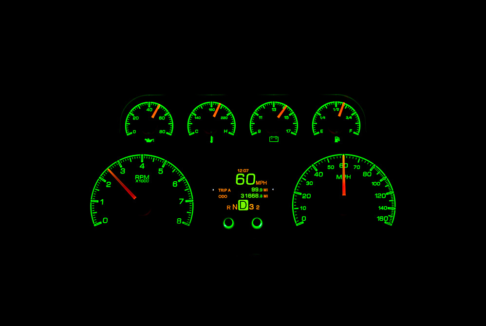 Dakota Digital HDX Gauges - 88-94 GM Truck / 92-94 SUV