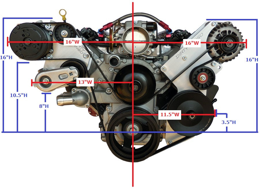 Dirty Dingo Bracket Combo Kit (AC/Truck PS/ALT) - LS Truck / Gen5 Camaro