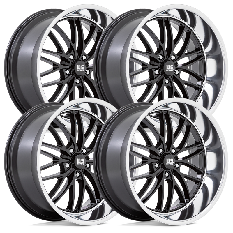 U138 Santa Cruz Black Set - 88-98 OBS - Staggered 20"-22"