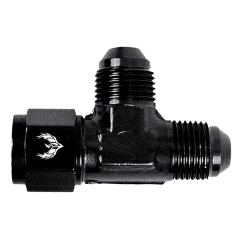 Phenix -6 AN Flare Tee to -6 AN Female Swivel