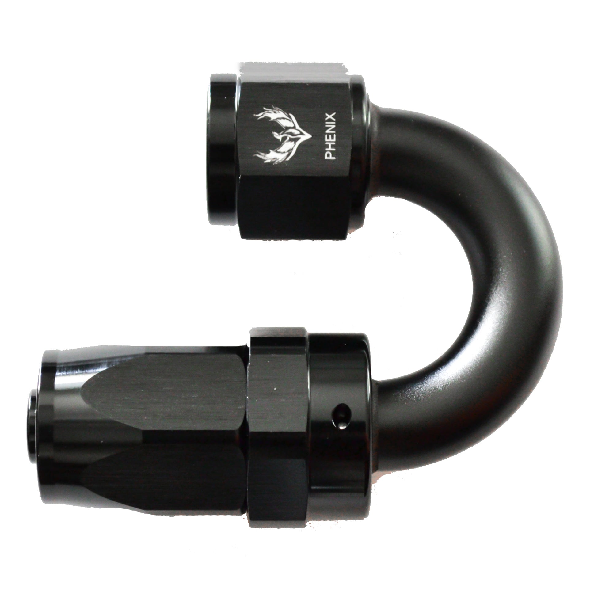 Phenix Compression Swivel Hose End, -6 AN, 180 Degree
