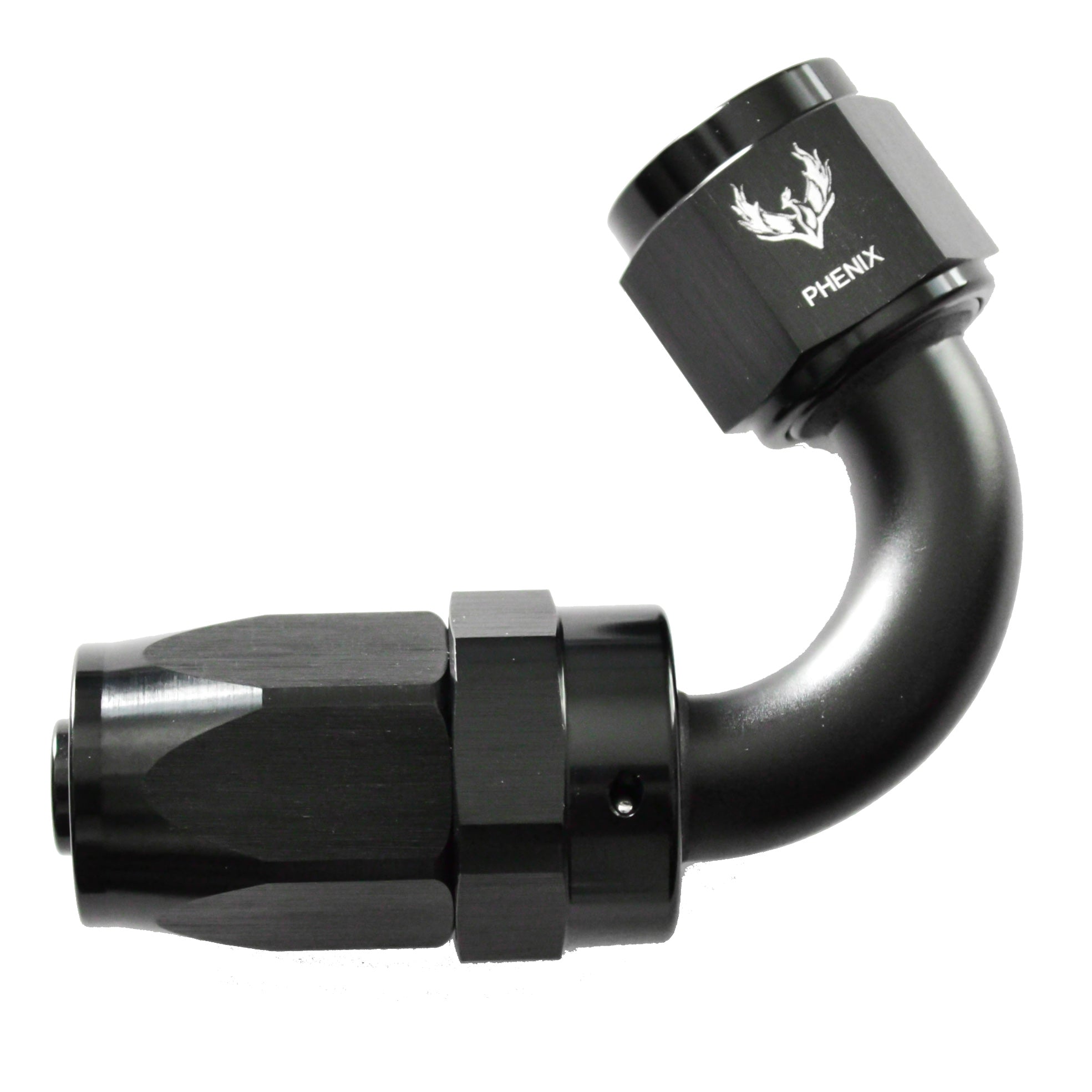 Phenix Compression Swivel Hose End, -6 AN, 120 Degree