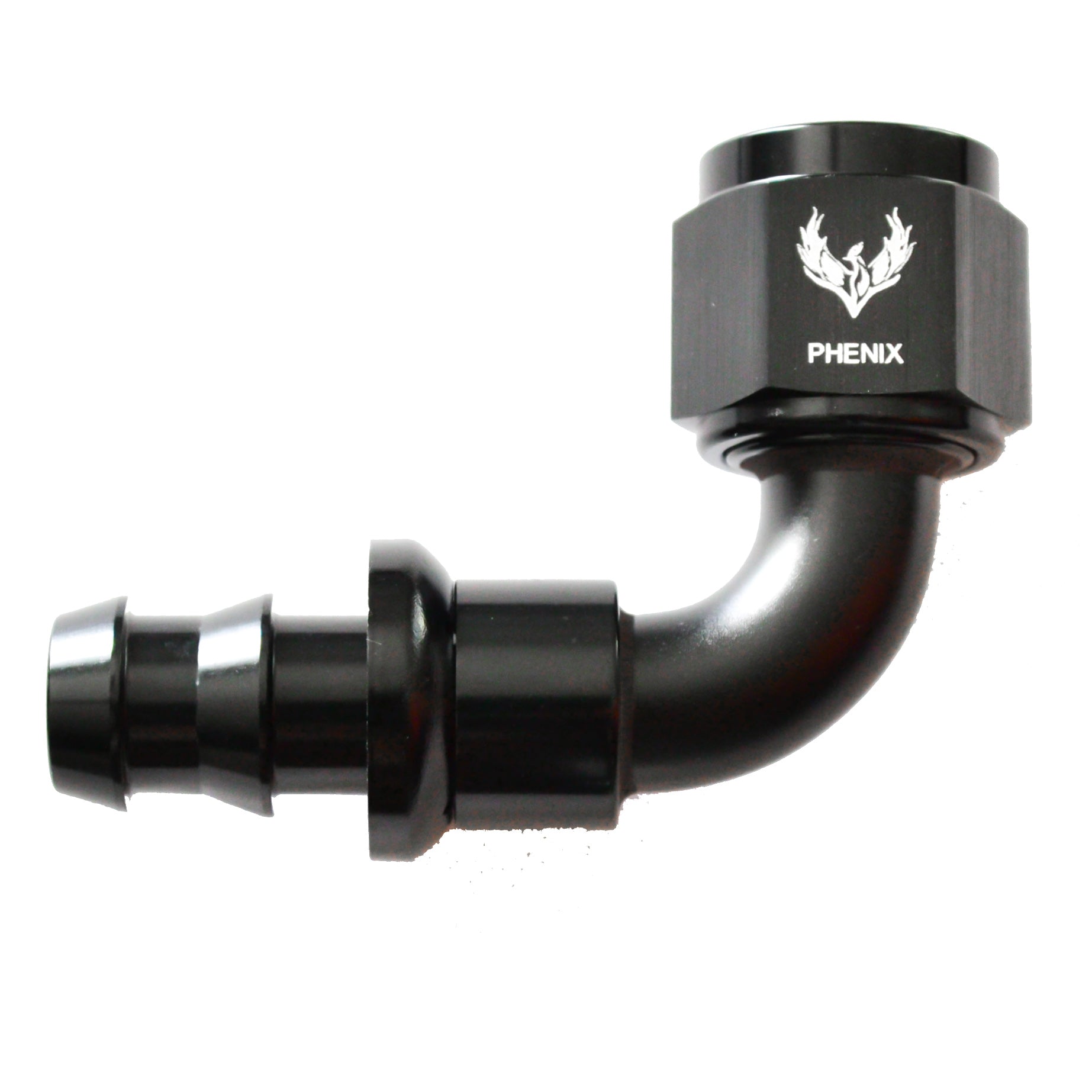 Phenix Push-Lok Swivel Hose End, -6 AN, 90 Degree