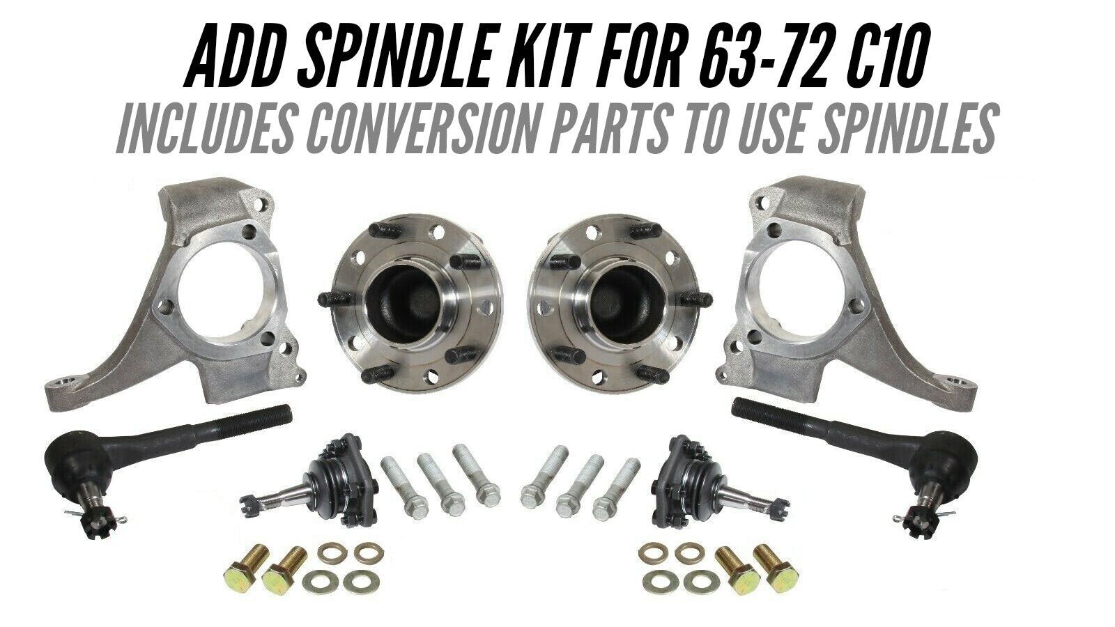 Pro Performance Front Big Brake Kit for X10 Spindle - 63-87 C10